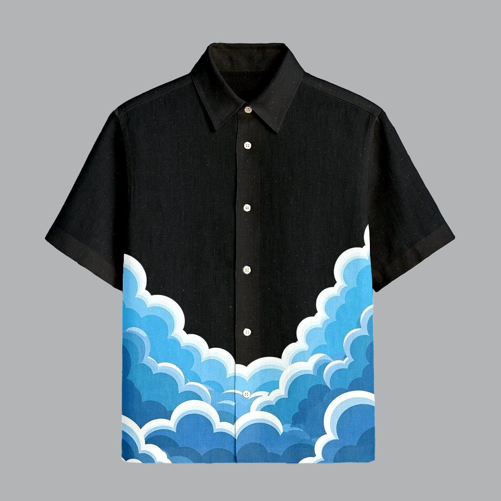 128.jpg Black Printed Half Sleeve Shirt - Image 1