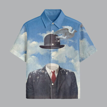 Blue Printed Half Sleeve Shirt for Men Fresh Summer Casual Outfit