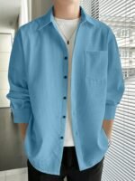 Full Sleeve Imported Waffle Men’s Sky Blue Shirt