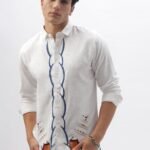 Brigantines Boat Front & Back White Embroidered Shirt