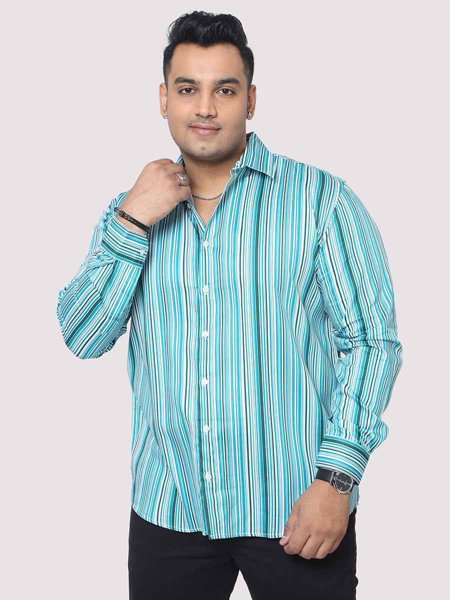 men-plus-size-cyan-blue-striped-digital-printed-full-shirt-guniaa-fashions-1.jpg Cyan Blue Striped Digital Print Men Plus Size Shirt - Image 1